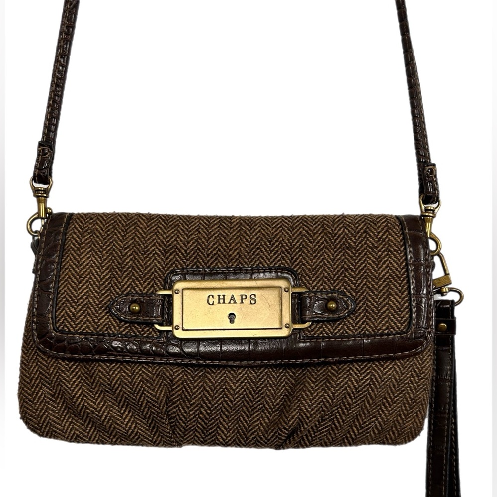 Ralph Lauren Chaps crossbody w/ brushed gold hardware